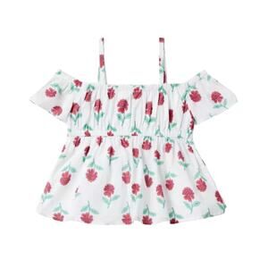 Janie and Jack NWT Floral Cold Shoulder Top. Size 4